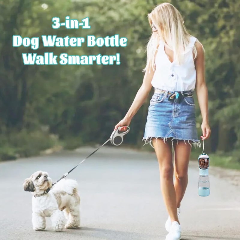 MERAO Portable Dog Water Bottle Portable Water Bottle for Dogs On The Go,Portable Dog Bowl Cat Bowl for Pet(Blue) - Image 5